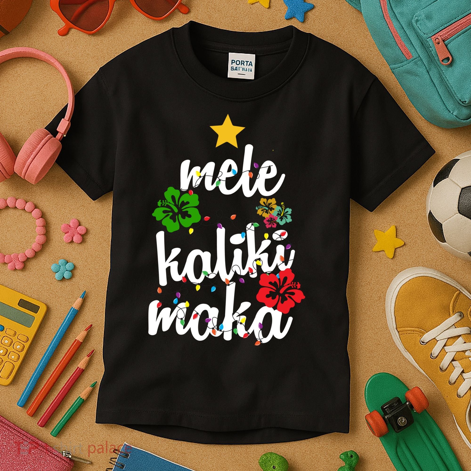Mele Kalikimaka Festive Holiday Kids T-Shirt