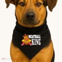 Meatball King funny queen  USA-Made Doggie Bandana thumb 1