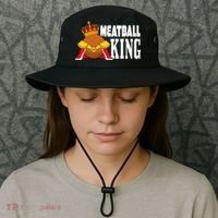 Meatball King funny queen  Bucket Hat thumb 3