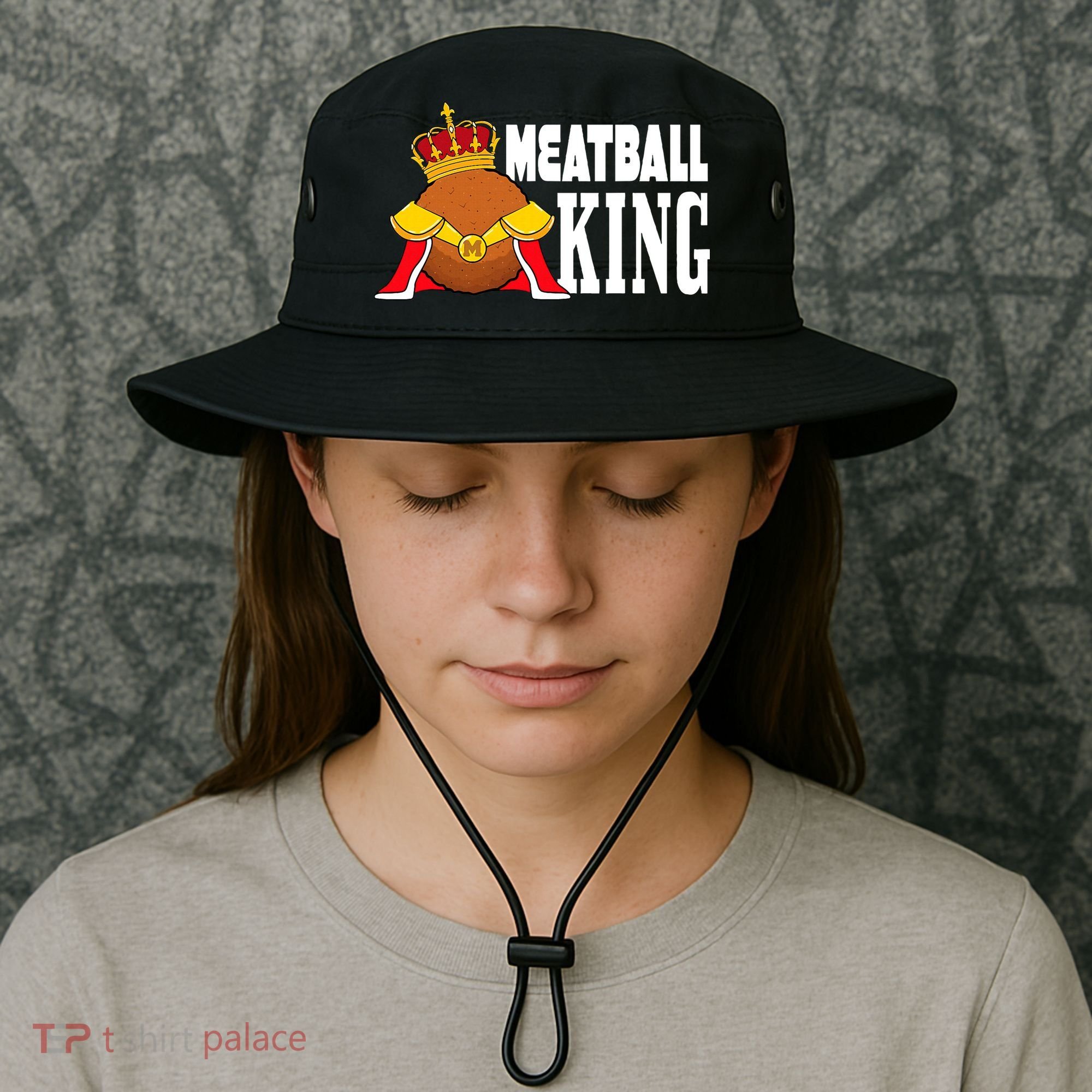Meatball King funny queen  Bucket Hat