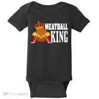 Meatball King funny queen  Baby Bodysuit thumb 0