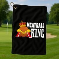 Meatball King funny queen  Golf Towel thumb 1