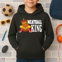 Meatball King funny queen  Kids Hoodie thumb 2