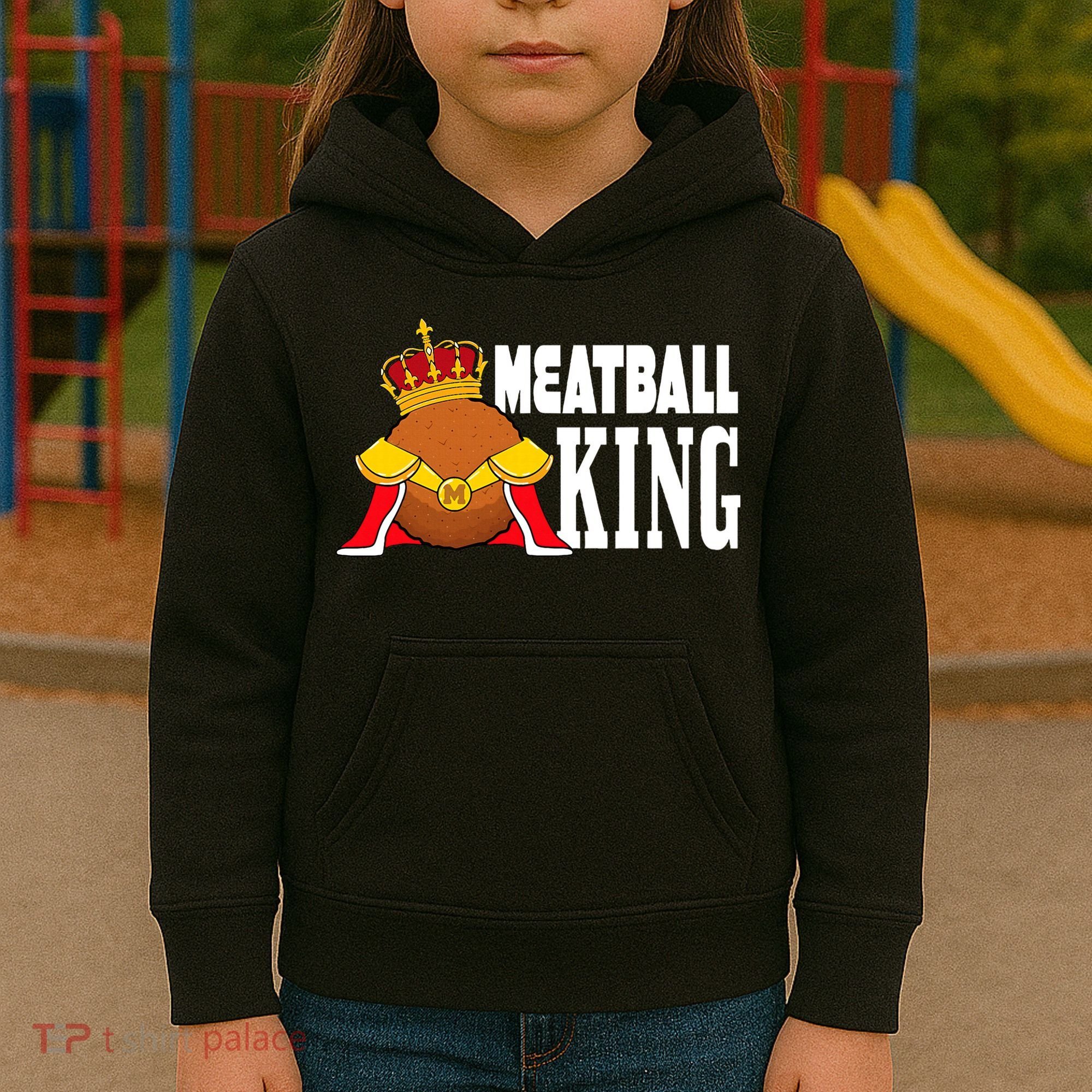 Meatball King funny queen  Kids Hoodie