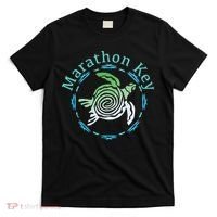 Marathon Key Florida Vintage Tribal Turtle Gift T-Shirt thumb 0