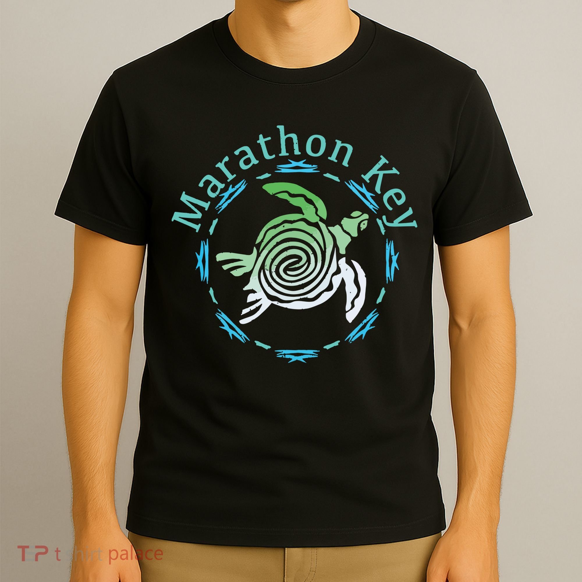 Marathon Key Florida Vintage Tribal Turtle Gift T-Shirt