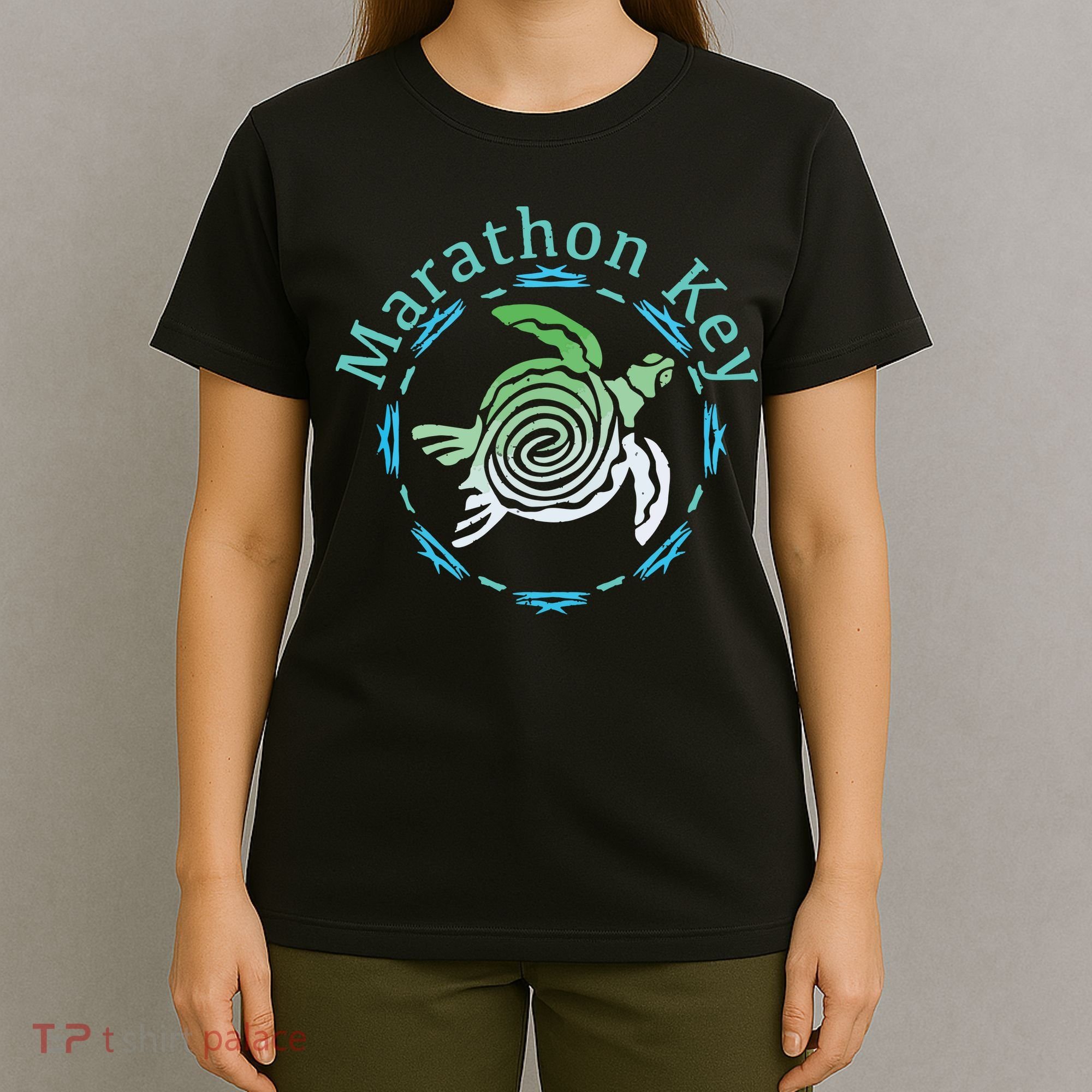 Marathon Key Florida Vintage Tribal Turtle Gift T-Shirt