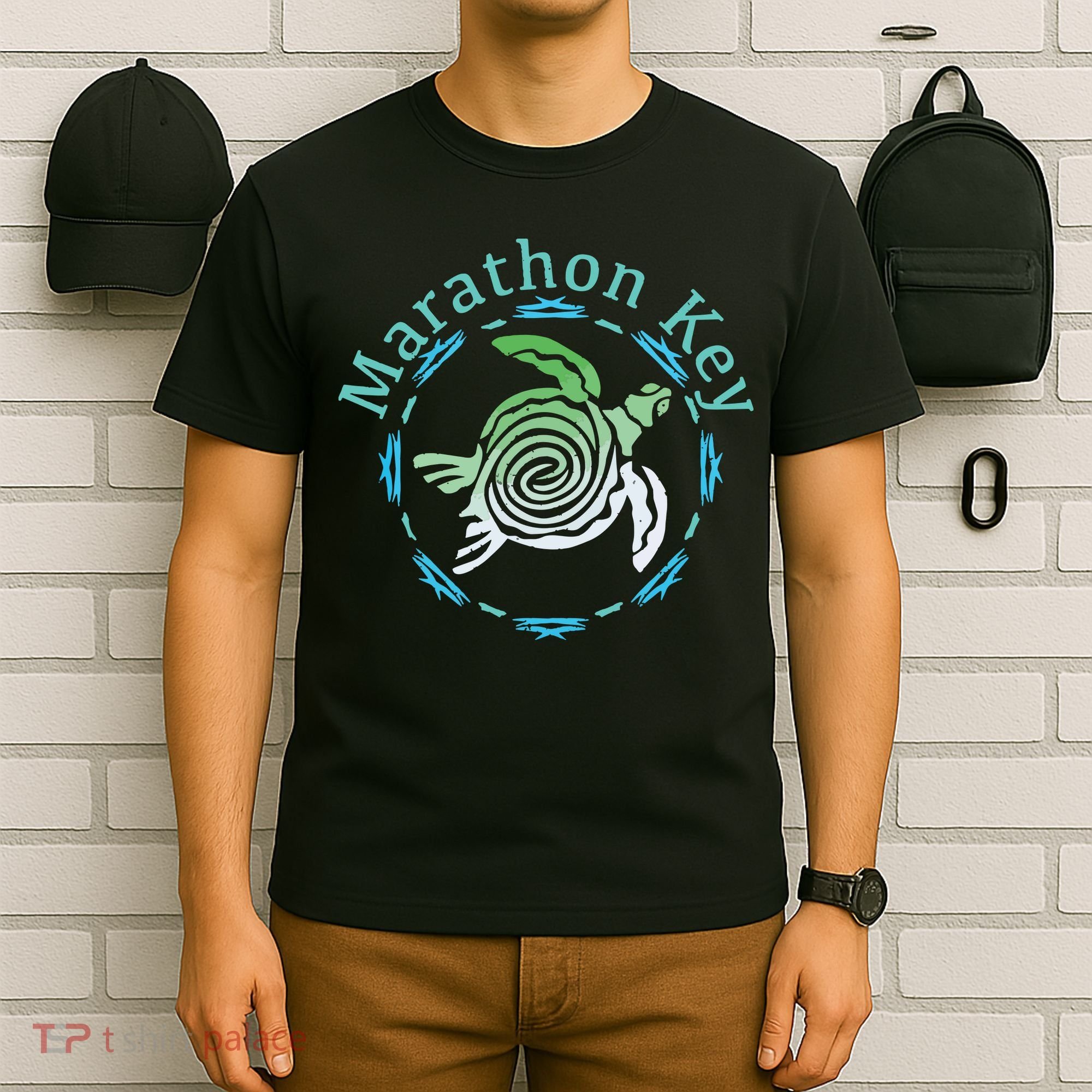 Marathon Key Florida Vintage Tribal Turtle Gift T-Shirt