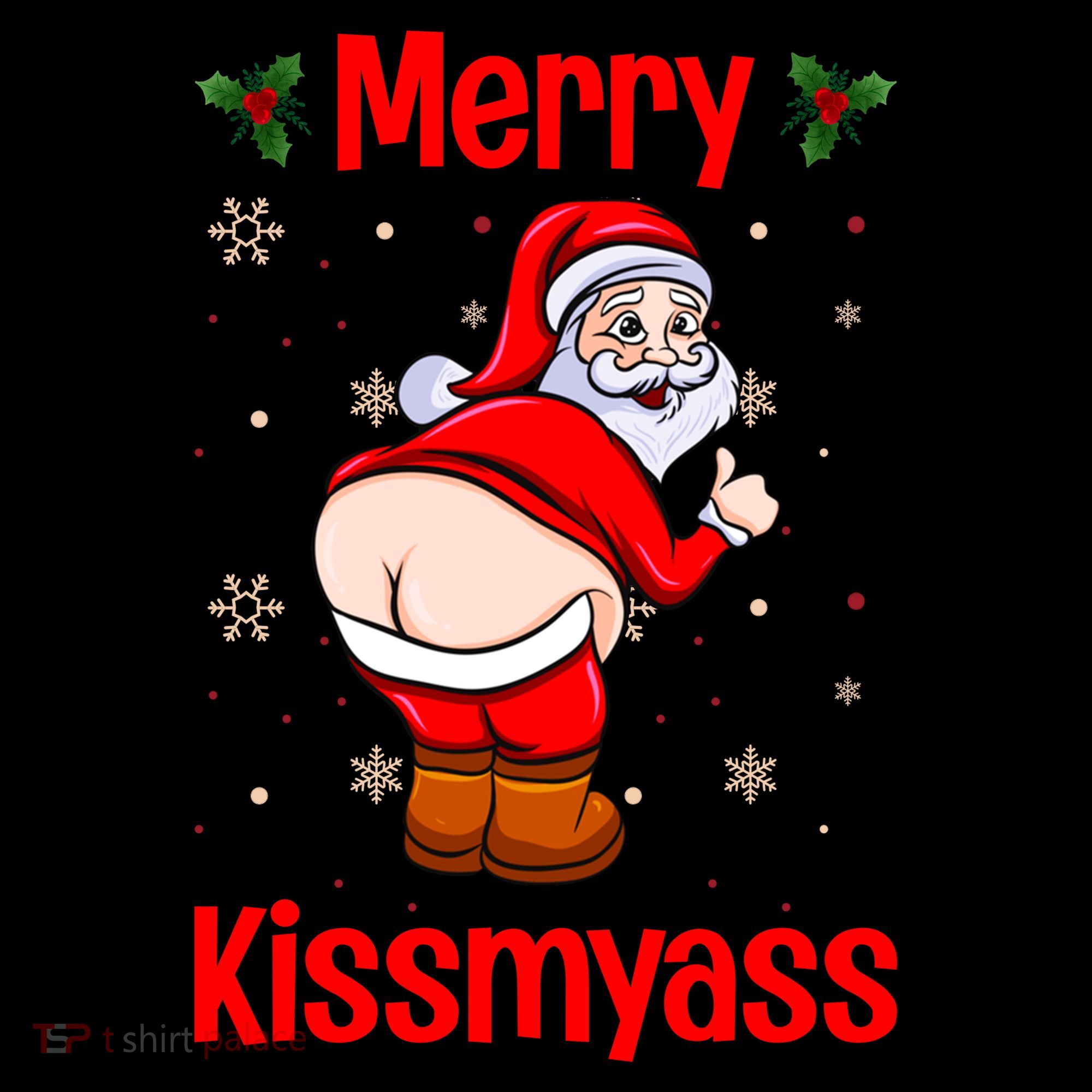 Merry Kissmyass Funny Santa Christmas Coffee Mug