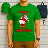Merry Kissmyass Funny Santa Christmas T-Shirt thumb 6