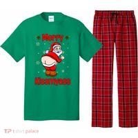 Merry Kissmyass Funny Santa Christmas Pajama Set thumb 0