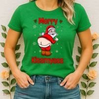 Merry Kissmyass Funny Santa Christmas Women's T-Shirt thumb 2