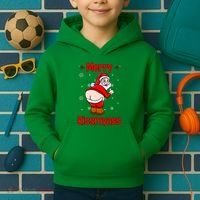 Merry Kissmyass Funny Santa Christmas Kids Hoodie thumb 2
