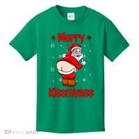 Merry Kissmyass Funny Santa Christmas Kids T-Shirt thumb 0