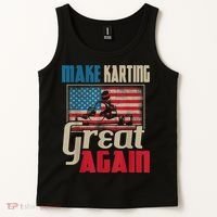 Make Karting Great Again Go Kart Racing Racer Karting Tank Top thumb 2