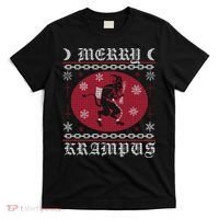 Merry Krampus. Goth Christmas Ugly Sweater. Krampus Xmas T-Shirt thumb 0