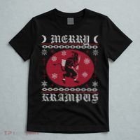 Merry Krampus. Goth Christmas Ugly Sweater. Krampus Xmas T-Shirt thumb 5