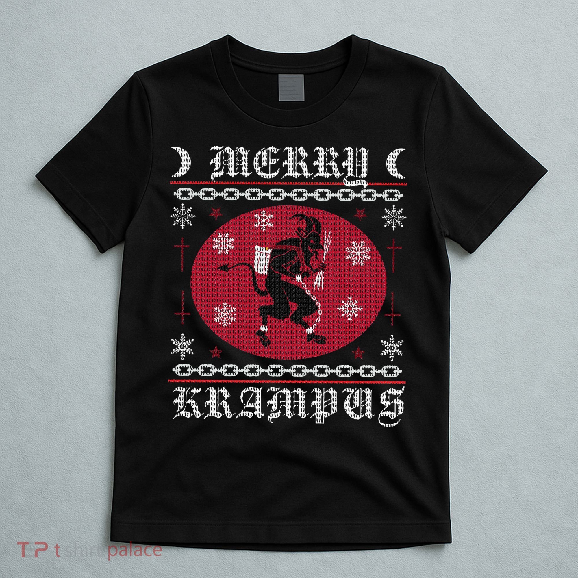 Merry Krampus. Goth Christmas Ugly Sweater. Krampus Xmas T-Shirt