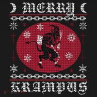 Merry Krampus. Goth Christmas Ugly Sweater. Krampus Xmas T-Shirt thumb 7