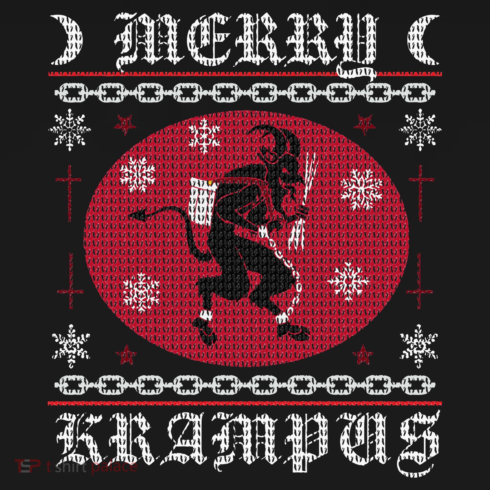 Merry Krampus. Goth Christmas Ugly Sweater. Krampus Xmas T-Shirt