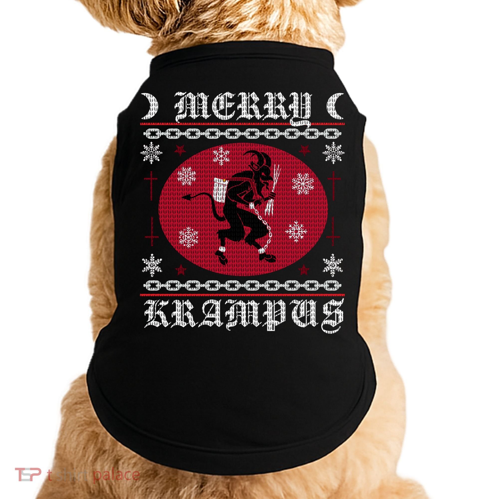 Merry Krampus Goth Christmas Ugly Sweater Krampus Xmas Great Gift Doggie Tank