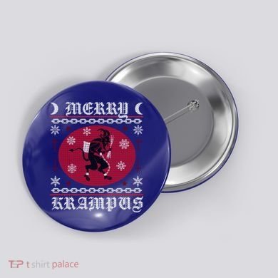 Merry Krampus Goth Christmas Ugly Sweater Krampus Xmas Great Gift Button