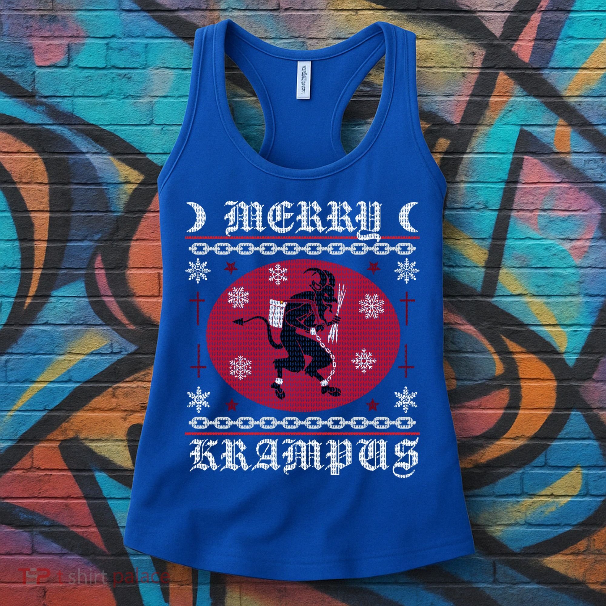 Merry Krampus Goth Christmas Ugly Sweater Krampus Xmas Great Gift Women's Tank Top