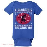 Merry Krampus Goth Christmas Ugly Sweater Krampus Xmas Great Gift Baby Bodysuit thumb 0