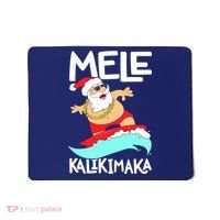 Mele Kalikimaka Hawaiian Christmas Hawaii Surfing Santa Mousepad thumb 0