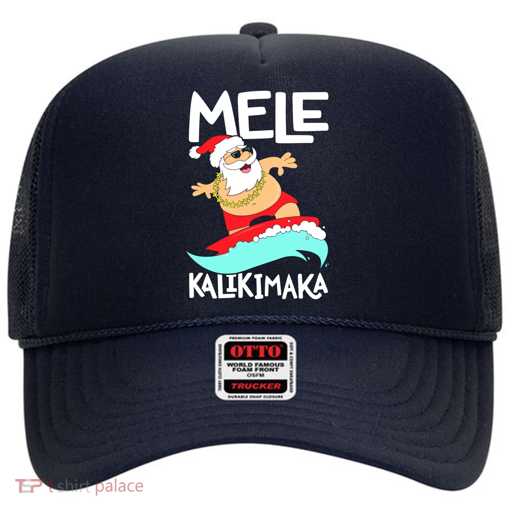 Mele Kalikimaka Hawaiian Christmas Hawaii Surfing Santa Hat