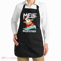 Mele Kalikimaka Hawaiian Christmas Hawaii Surfing Santa Apron thumb 2