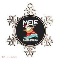 Mele Kalikimaka Hawaiian Christmas Hawaii Surfing Santa Ornament thumb 0