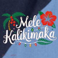 Mele Kalikimaka Hibiscus Palm Waikiki Big Island Christmas Raglan Baseball Sleeve Shirt thumb 2