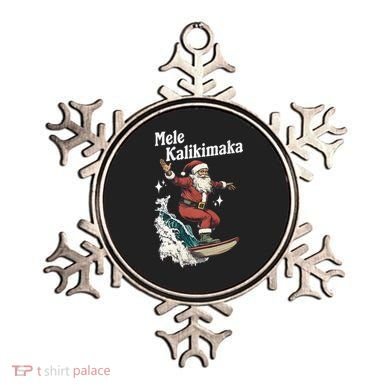 Mele Kalikimaka Hawaiian Christmas Surfing Santa Gift Ornament