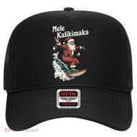 Mele Kalikimaka Hawaiian Christmas Surfing Santa Gift Hat thumb 0