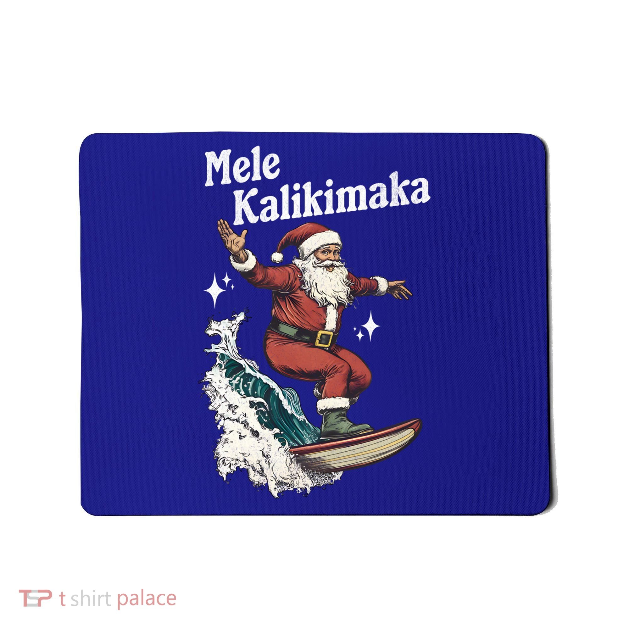 Mele Kalikimaka Hawaiian Christmas Surfing Santa Gift Mousepad