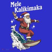 Mele Kalikimaka Hawaiian Christmas Surfing Santa Gift Mousepad thumb 1