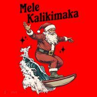 Mele Kalikimaka Hawaiian Christmas Surfing Santa Gift Santa Hat thumb 1
