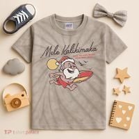 Mele Kalikimaka Hawaiian Christmas Mele Kalikimaka Kids Tie-Dye T-Shirt thumb 2
