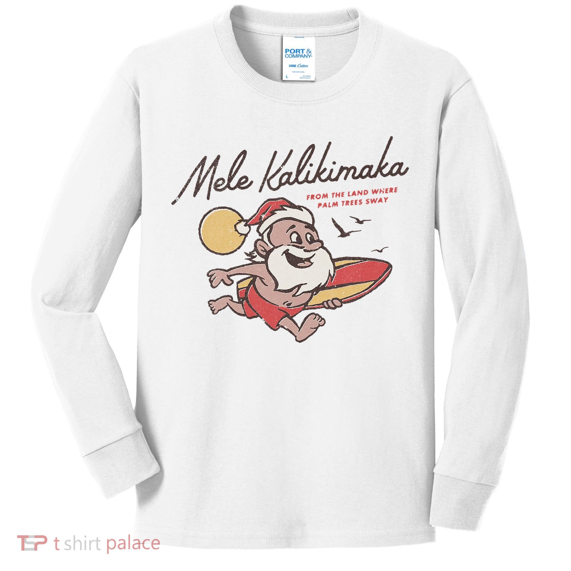 Mele Kalikimaka Hawaiian Christmas Mele Kalikimaka Kids Long Sleeve Shirt