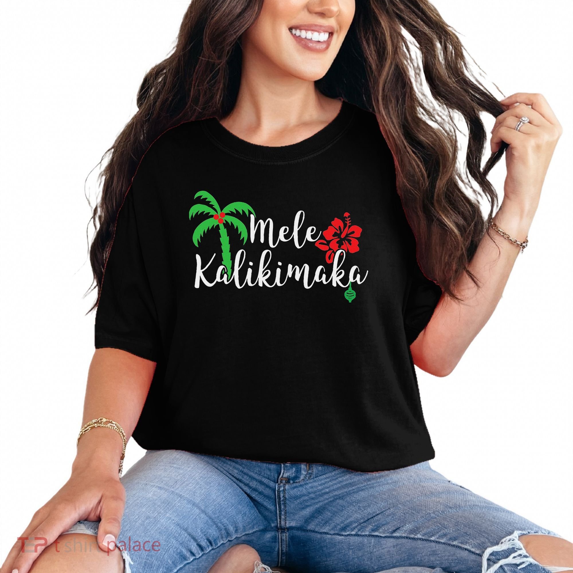 Mele Kalikimaka Hawaiian Merry Christmas Comfort Colors T-Shirt