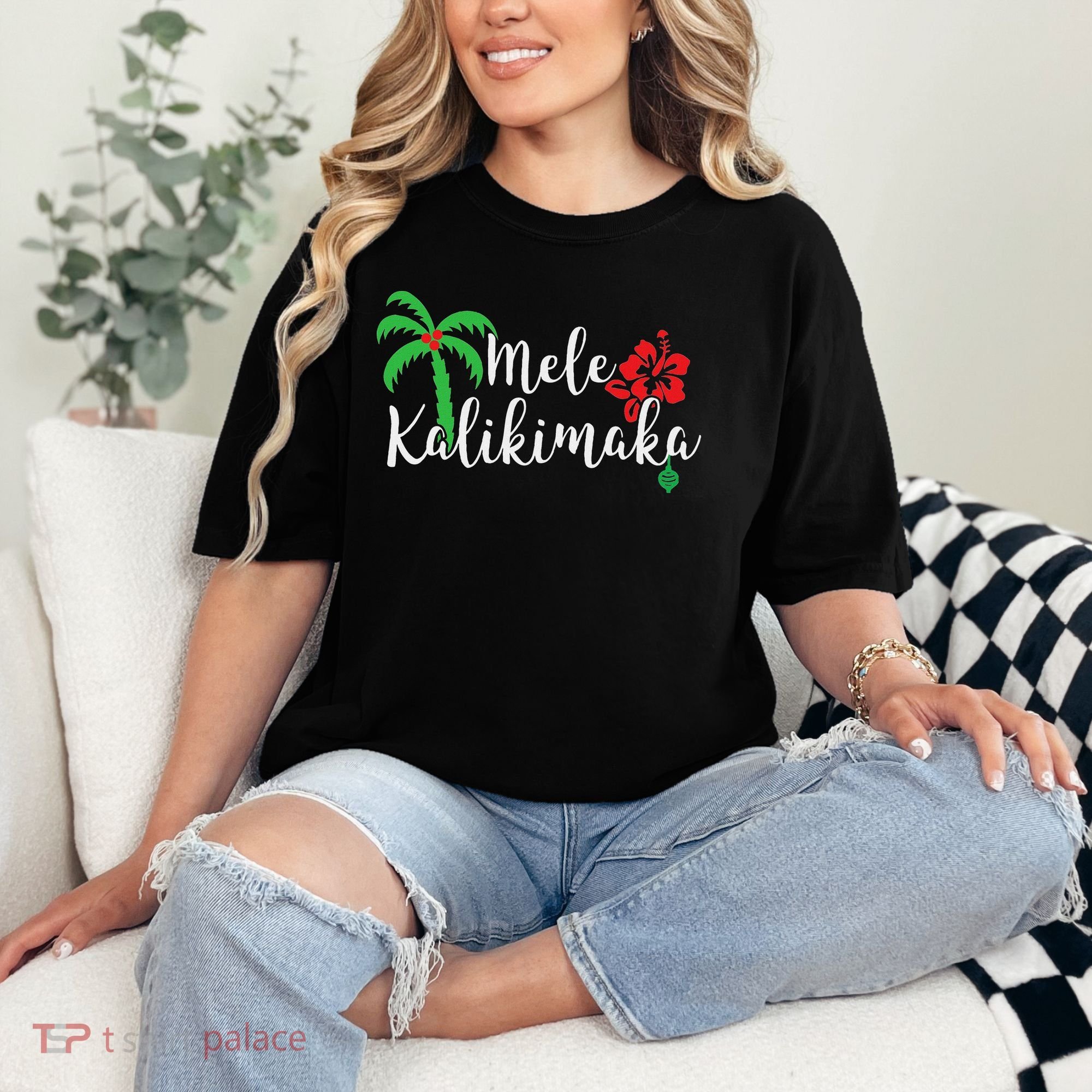 Mele Kalikimaka Hawaiian Merry Christmas Comfort Colors T-Shirt