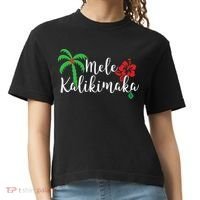 Mele Kalikimaka Hawaiian Merry Christmas Comfort Colors Boxy T-Shirt thumb 0
