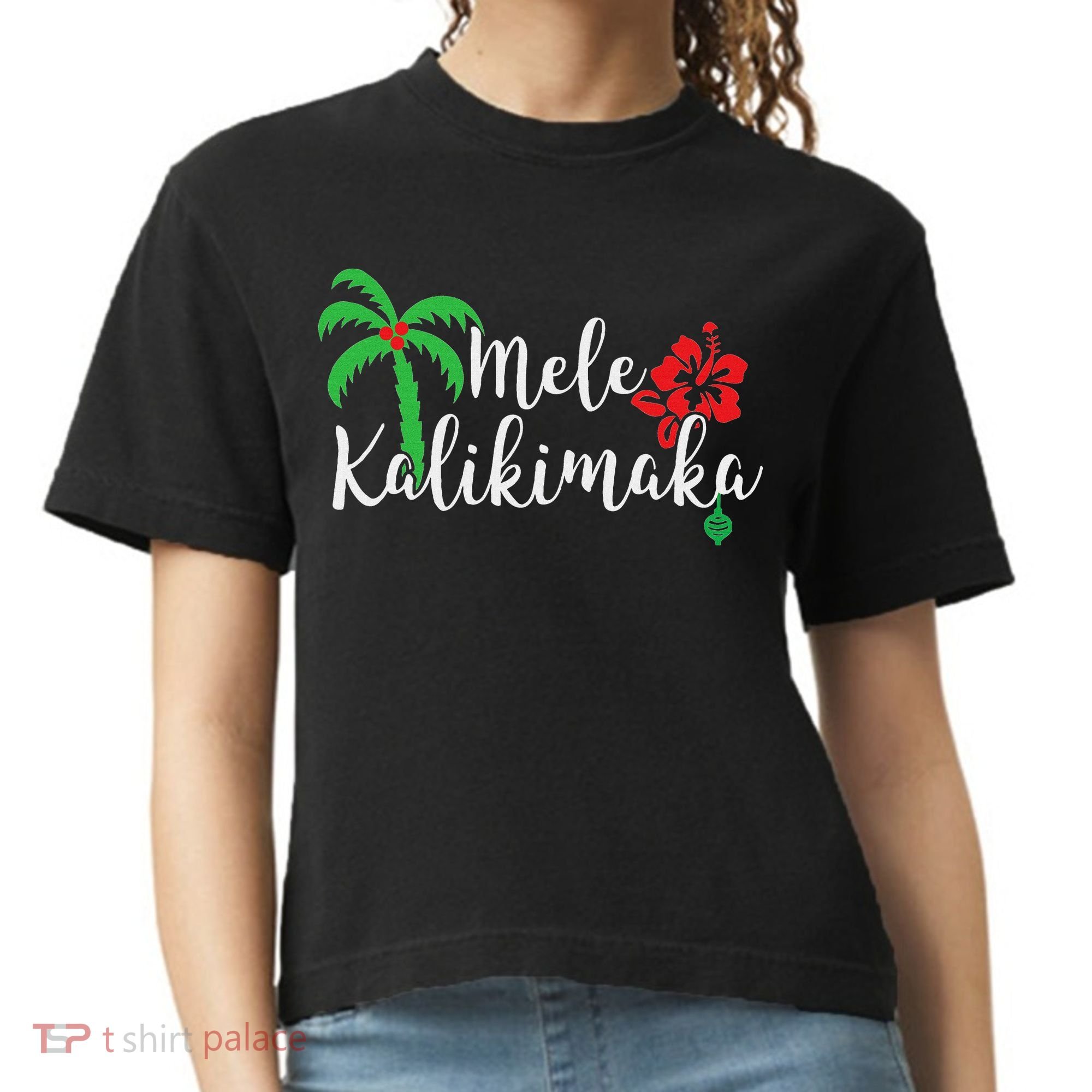 Mele Kalikimaka Hawaiian Merry Christmas Comfort Colors Boxy T-Shirt