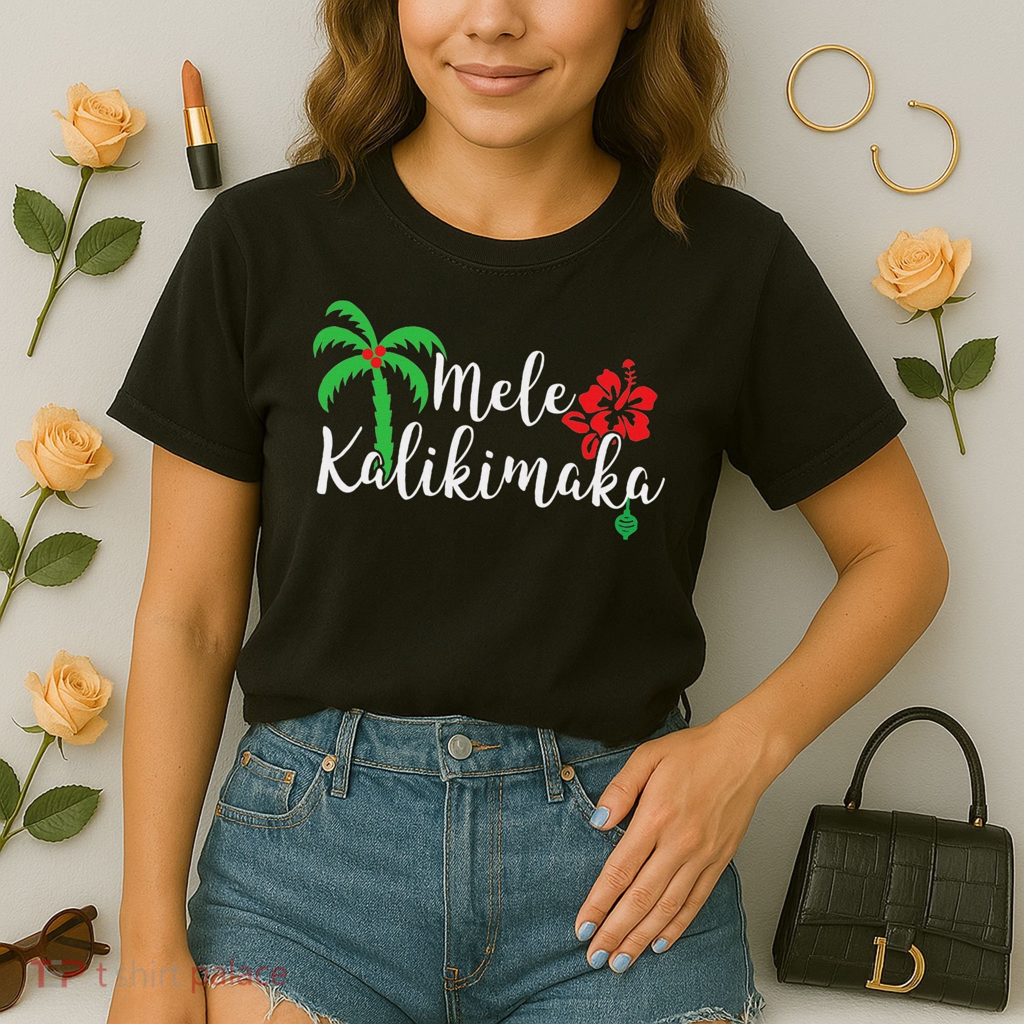 Mele Kalikimaka Hawaiian Merry Christmas Comfort Colors Boxy T-Shirt