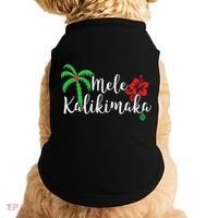Mele Kalikimaka Hawaiian Merry Christmas Doggie Tank thumb 0