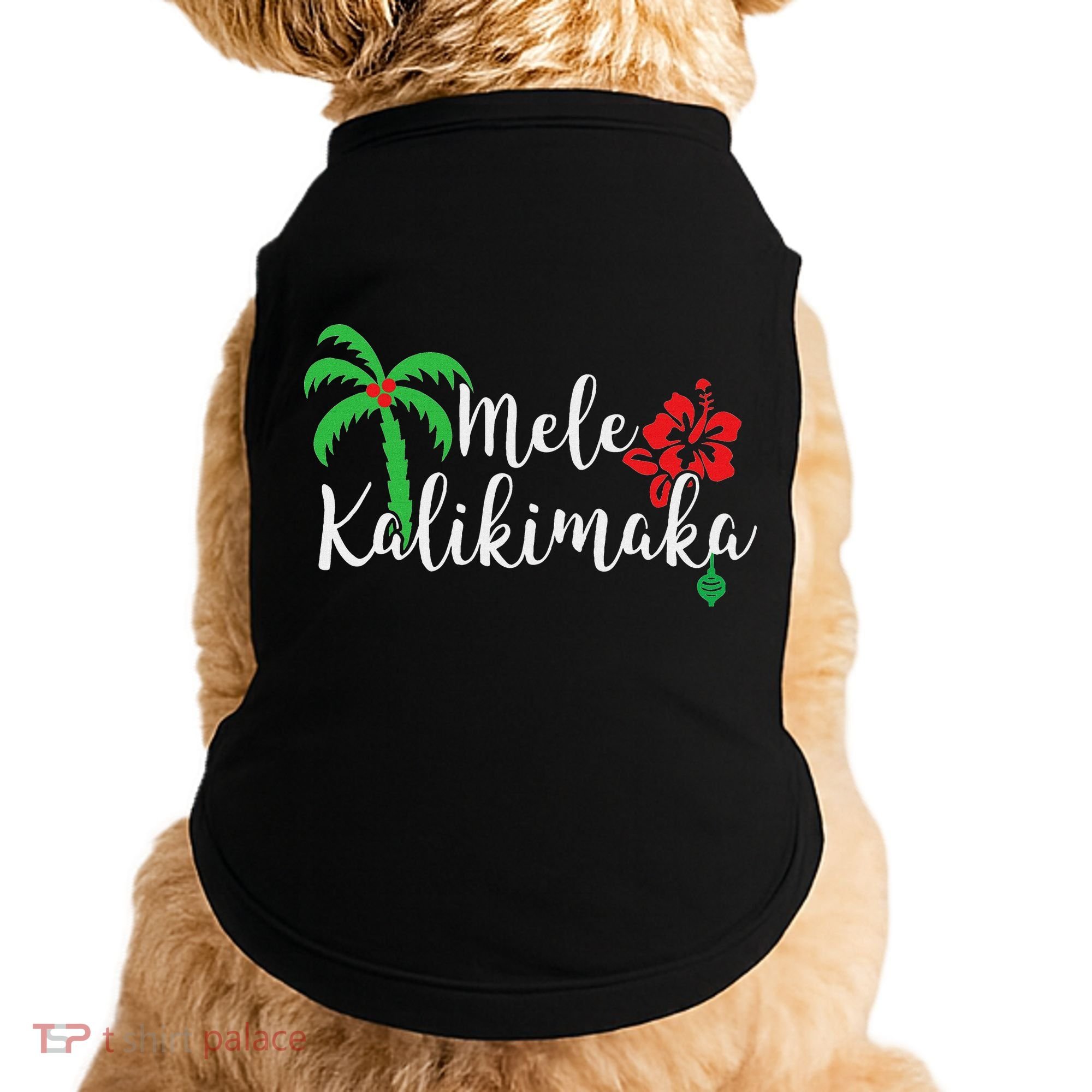 Mele Kalikimaka Hawaiian Merry Christmas Doggie Tank
