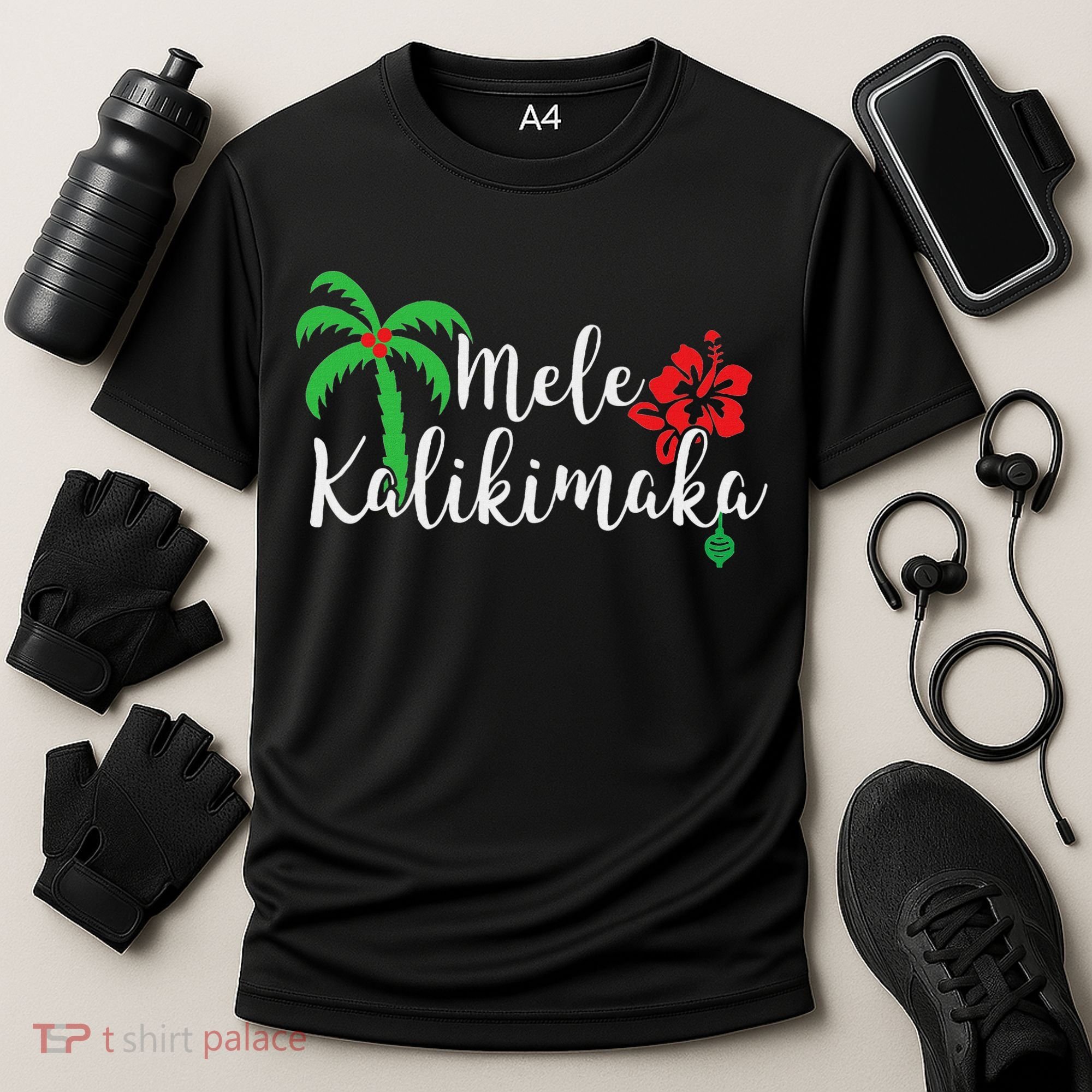 Mele Kalikimaka Hawaiian Merry Christmas Cooling Performance Crew T-Shirt