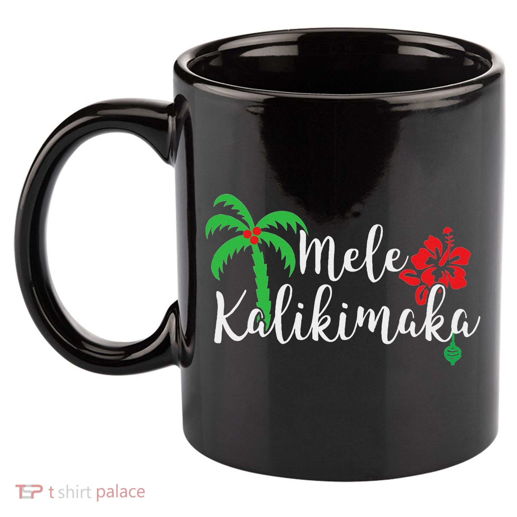 Mele Kalikimaka Hawaiian Merry Christmas 11oz C Handle Ceramic Mug