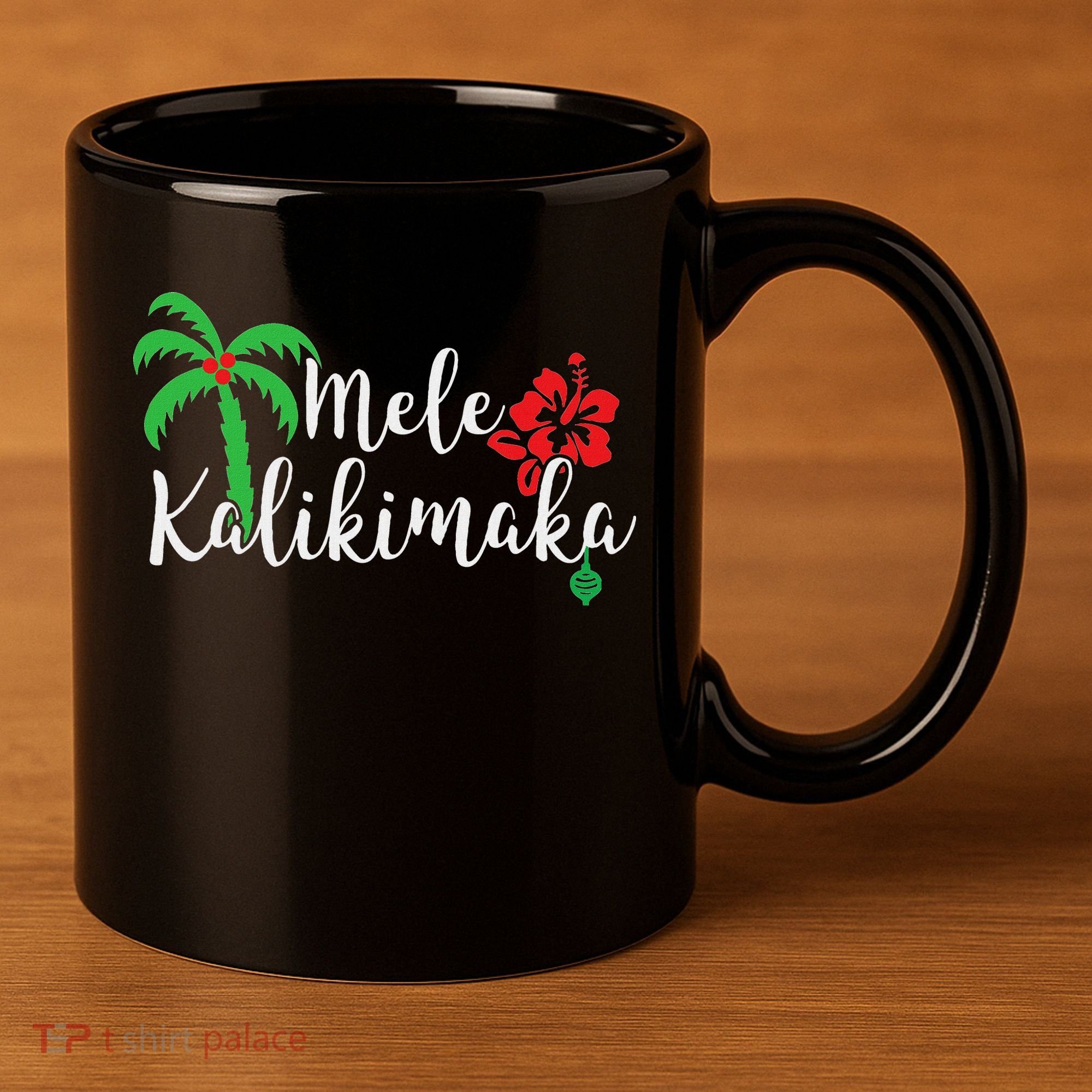 Mele Kalikimaka Hawaiian Merry Christmas 11oz C Handle Ceramic Mug